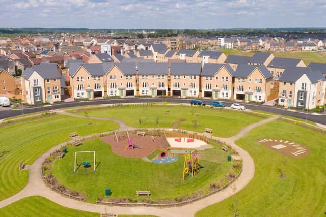 BN - An aerial shot of Barratt Homes' Brooklands development