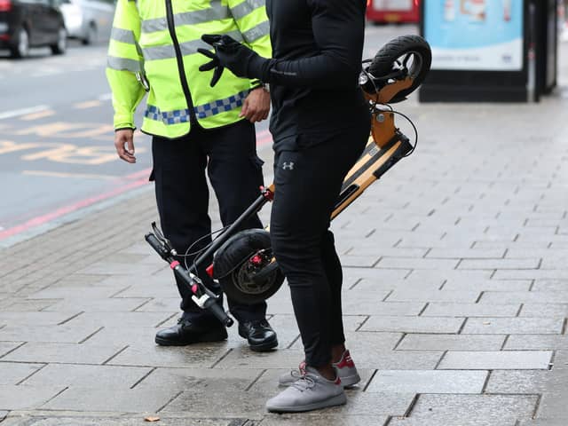 Private e-scooters cannot be ridden in public. Photo from Yui Mok/PA Images