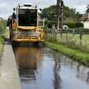 An example of the surface dressing being done by Central Beds Council