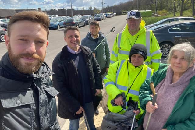 Cllr Walker and litter pickers