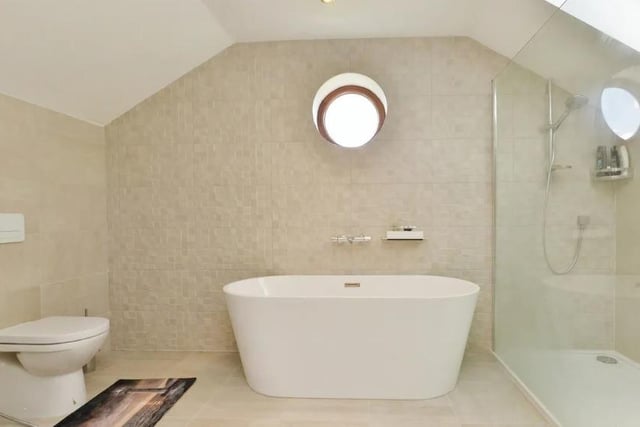 One of three bathrooms in the property.