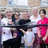 Gloria Hunniford cuts the ribbon to officially open Bluebell House in Milton Keynes