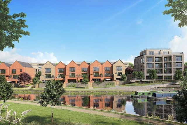 The row of terraced houses