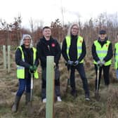 TEAM employees getting ready to plant trees at Forest of Marston Vale