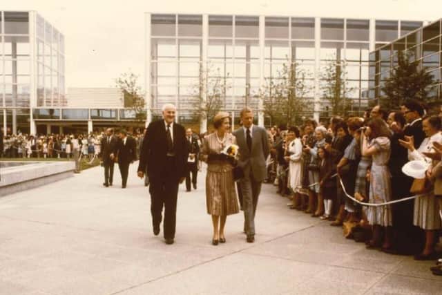 The Queen toured the shopping centre and opened the civic offices at the city centre