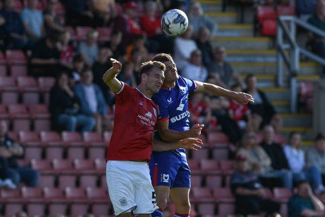 It was a real mixed bag of performances from half to half for the MK Dons players at Gresty Road