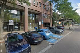 New homes proposed at Bank House on Midsummer Boulevard have hit a setback due to proposals for trees, planting and paving. Pic: Google Street View