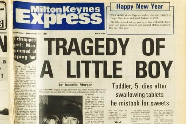 The first James knew of his little brother's death was when he saw a report in the local MK paper