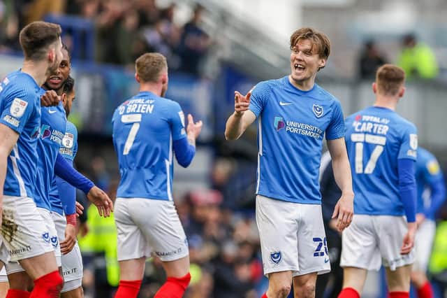 Sean Raggett scored for the second successive game as Pompey beat Accrington at Fratton Park