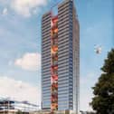 Work on the 33-storey high block of flats has not yet started