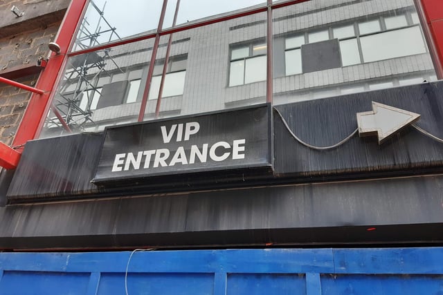 Sign of the times: the old VIP entrance sign will be coming down soon.