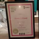 The two awards won by the Queens Head in Chackmore