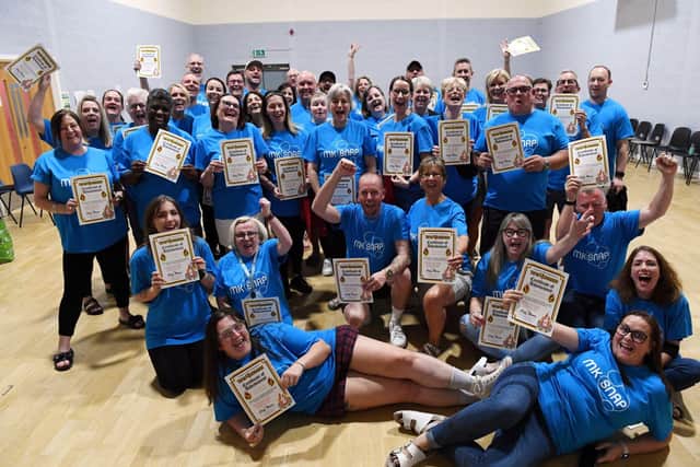 The fearless firewalkers were each given a certificate at MK SNAP's Festival of Fire