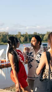 Guests party at the launch of Cabana Boats at Willen Lake