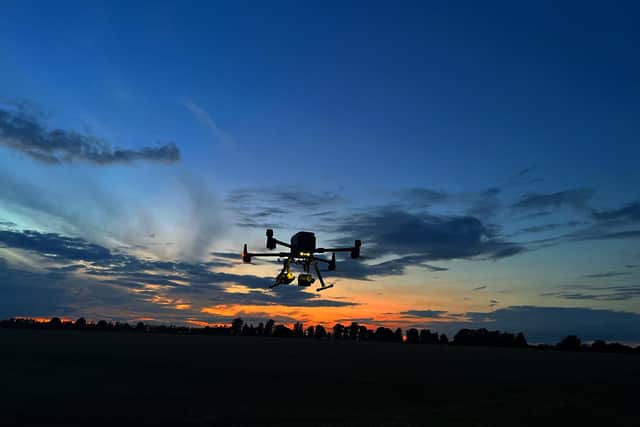A Thames Valley Police drone provides an eye in the sky at night