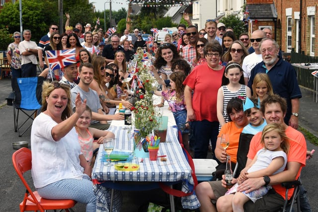 Residents of Wood Street, Woburn Sands, showed true community spirit with a fantastic turnout for the Jubilee street party