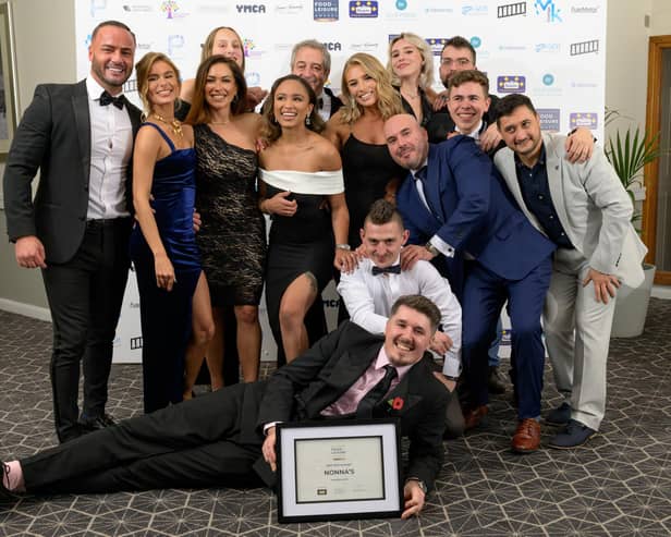 The team from Nonna's celebrate winning Best Restaurant award