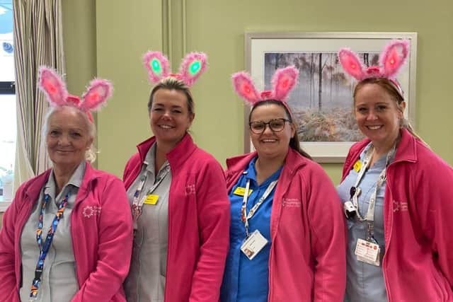 Florence Nightingale Hospice Nurses Wear Midnight Walk Bunny Ears