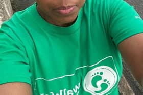 Thumeka Tshwaku is walking to help people with autism