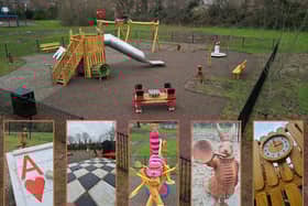 The Alice in Wonderland themed play park is in New Bradwell
