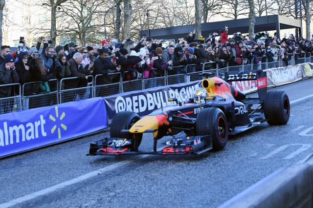 Max Verstappen took to the streets of Milton Keynes on Saturday as part of the Red Bull Racing MK Home Run