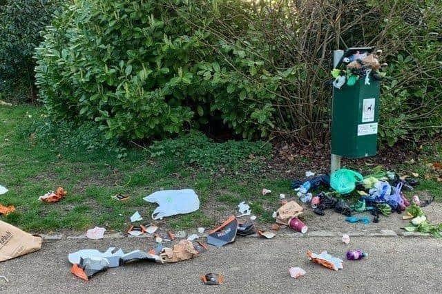 Milton Keynes has some beautiful parks and green spaces - but sometimes people can turn them into eyesores. Here's an ugly scene at Campbell Park.