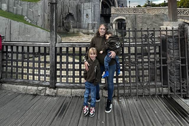 Danielle managed to take both boys is Disneyland last year to make precious memories