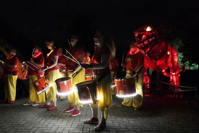 Festive Road provided an animatronic dragon for the Fire Festival