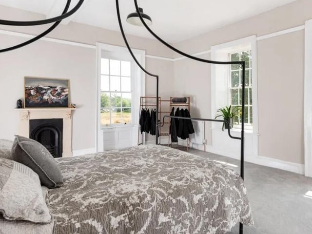Two of the nine bedrooms come en suite and the principle suite also comes with a dressing area, Photo: Fisher German LLP - South/ Zoopla