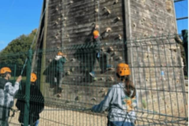 Children on the Climbing Wall