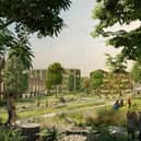An image of the proposals for the Campbell Park Northside Courtyard
