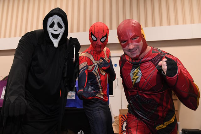 Ghostface, Spider-Man, and The Flash, photo by Jane Russell