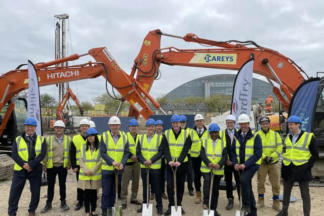 Officials met for a turf-cutting ceremony at the former Wyevale site