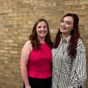 Milton Keynes Lib Dem councillor Kerrie Bradburn with mum of two Elora, who shared her experiences at the council meeting