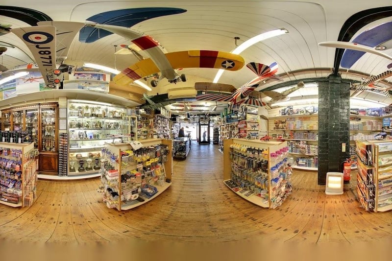 A view of the Al's Hobbies shop floor