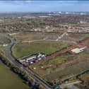 A drone image of the two latest parcels of land to be acquired by Bellway Northern Home Counties at Whitehouse Park.