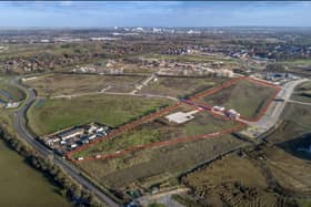 A drone image of the two latest parcels of land to be acquired by Bellway Northern Home Counties at Whitehouse Park.