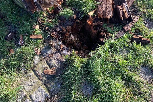 The bottom of the old Nobby Newport line signal post had rotted away