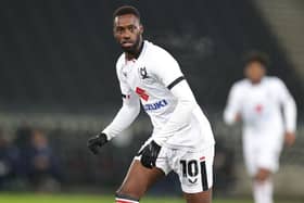 Mo Eisa joined Milton Keynes Dons from Peterborough United for a record £400,000 in the 2020/21 season.