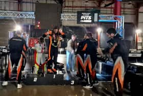 Podium celebrations with the top 3 teams
