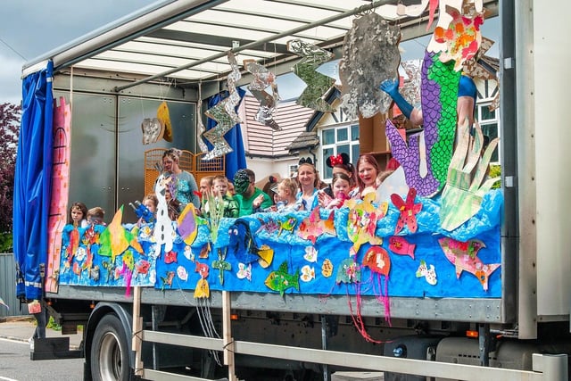 A colourful float