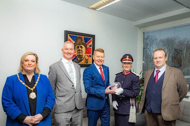 The Lord-Lieutenant presents Dawsongroup with the Queen's Award