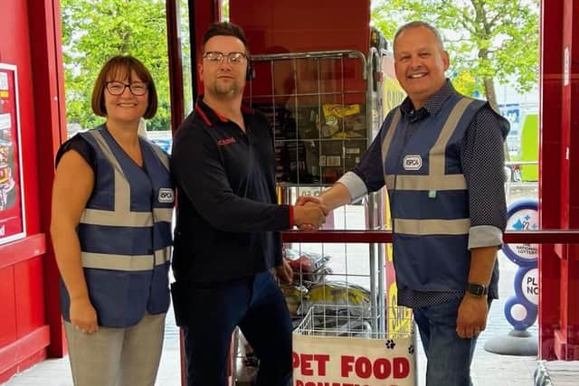 New Pet food donation point at Iceland BletchleyPicture: Eric Vogel, Tom Morton, Amy Bull