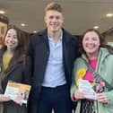 Clare Tevlin, left, and Kerri Bradburn, right, the winners of yesterday's two by-elections at Broughton and Bradwell, pictured with Carl Cashman, leader of the Liberal Democrats at Liverpool City Council