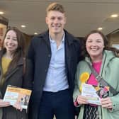 Clare Tevlin, left, and Kerri Bradburn, right, the winners of yesterday's two by-elections at Broughton and Bradwell, pictured with Carl Cashman, leader of the Liberal Democrats at Liverpool City Council