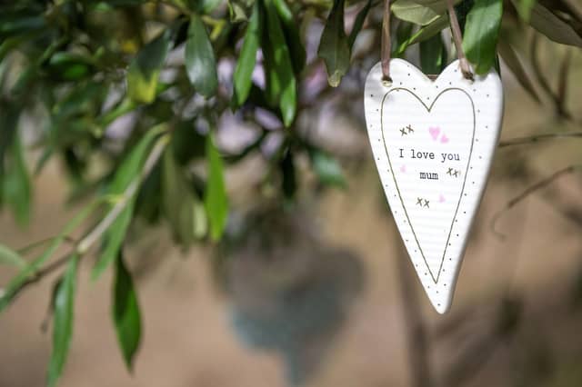 A Mother's Day memorial heart