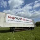 Residents were ordered to remove their protest banner of the A5 Old Stratford roundabout