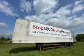 Residents were ordered to remove their protest banner of the A5 Old Stratford roundabout