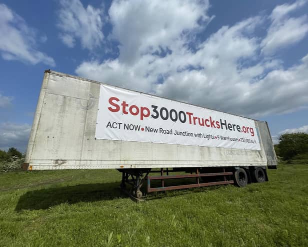 Residents were ordered to remove their protest banner of the A5 Old Stratford roundabout