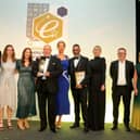 Awards presenter Tony Hadley with the WATMOS team